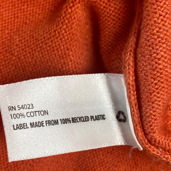 Lot 2 GAP Knit Cotton V-Neck Sweater in Size M Orange Heather and Burgundy - Picture 9 of 9